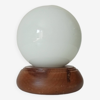 Vintage opaline ball lamp from the 80s