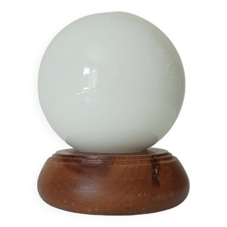 Vintage opaline ball lamp from the 80s