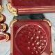 Art Deco table service in glazed burgundy and gold earthenware – Complete