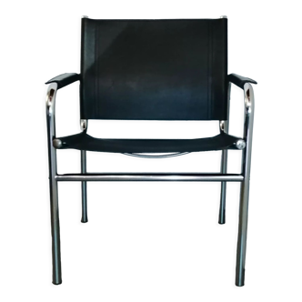 Fauteuil chromé vintage Klinte Chair par Tord Bjorklund pour Ikea 1980