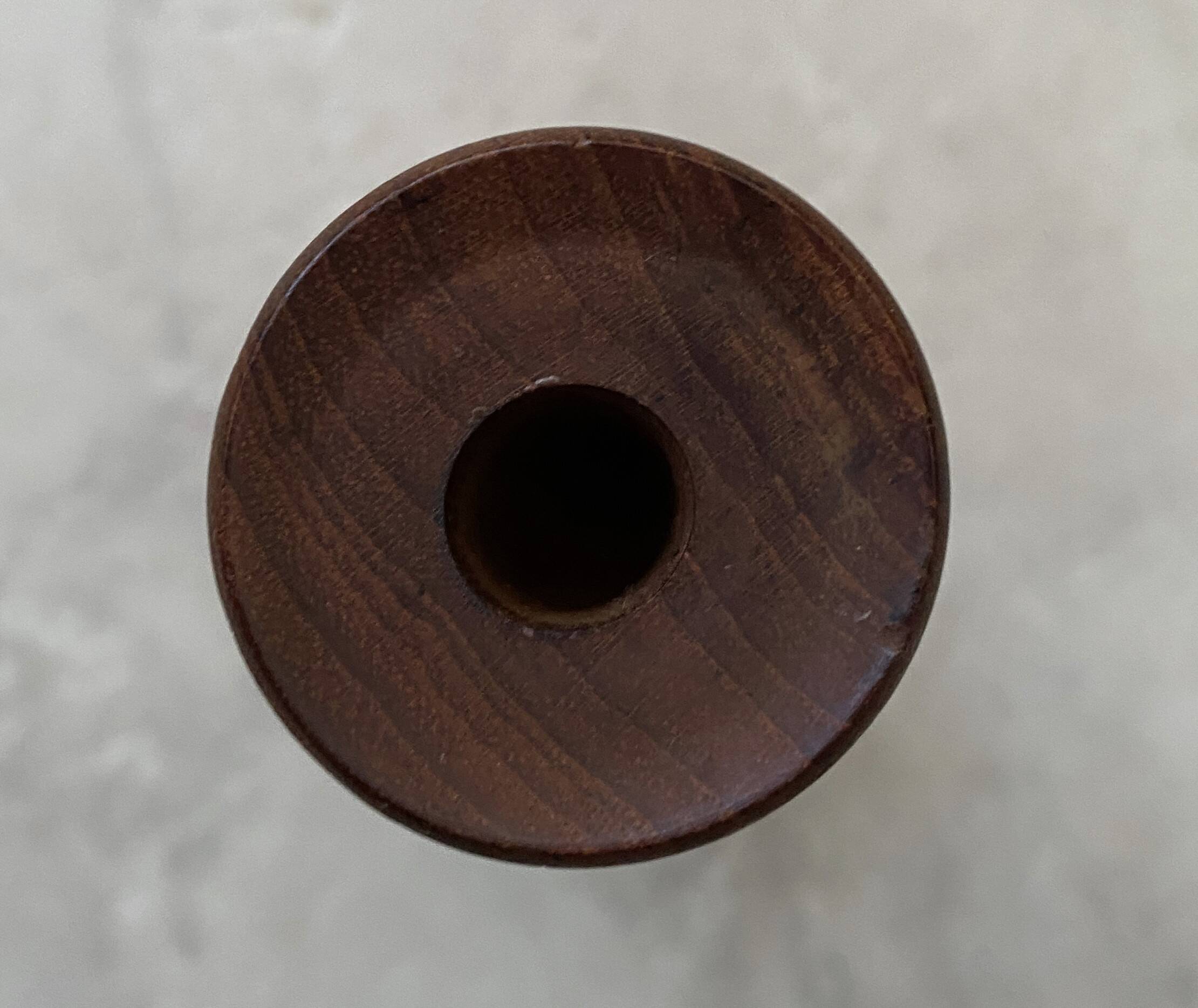 Teak candle stick 1960s