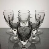 6 19th century wine/absinthe glasses