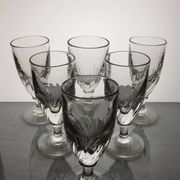6 19th century wine/absinthe glasses