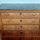 Louis Philippe chest of drawers / cherry and marble