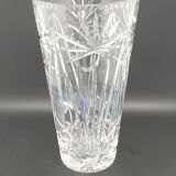 Chiseled glass vase
