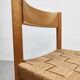 8 chaises vintage en corde et chêne