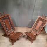 Pair of African seats