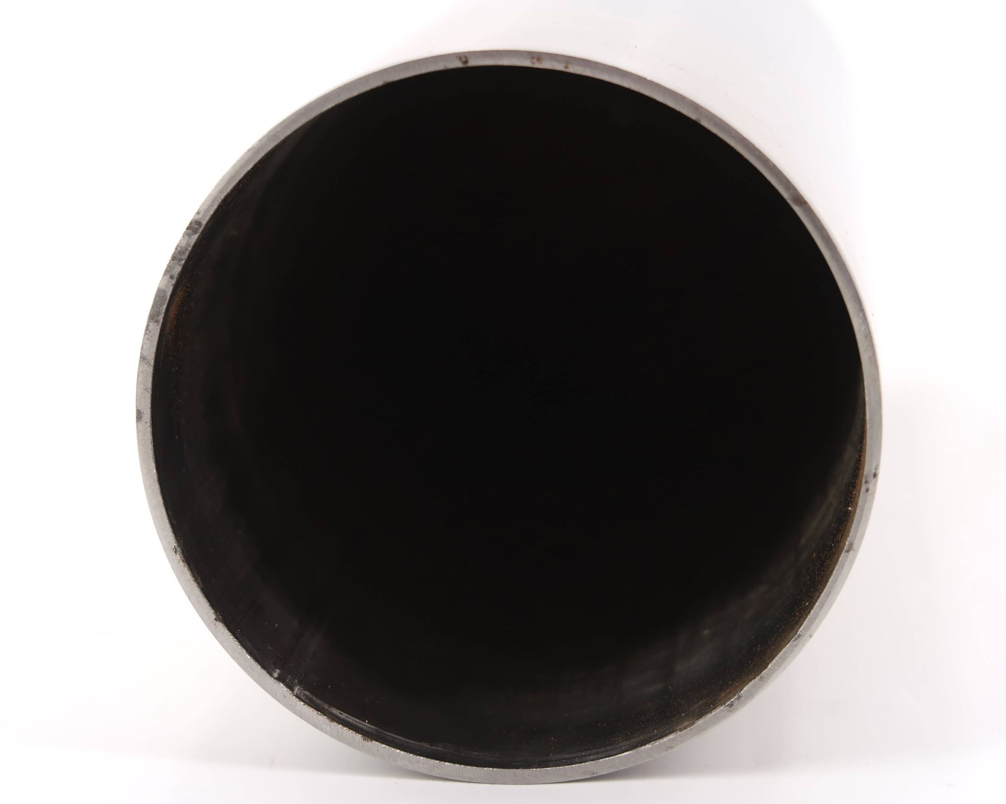 Grand vase cylindrique minimaliste en acier, années 70