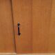 Vintage gold blond oak row 3 sliding doors