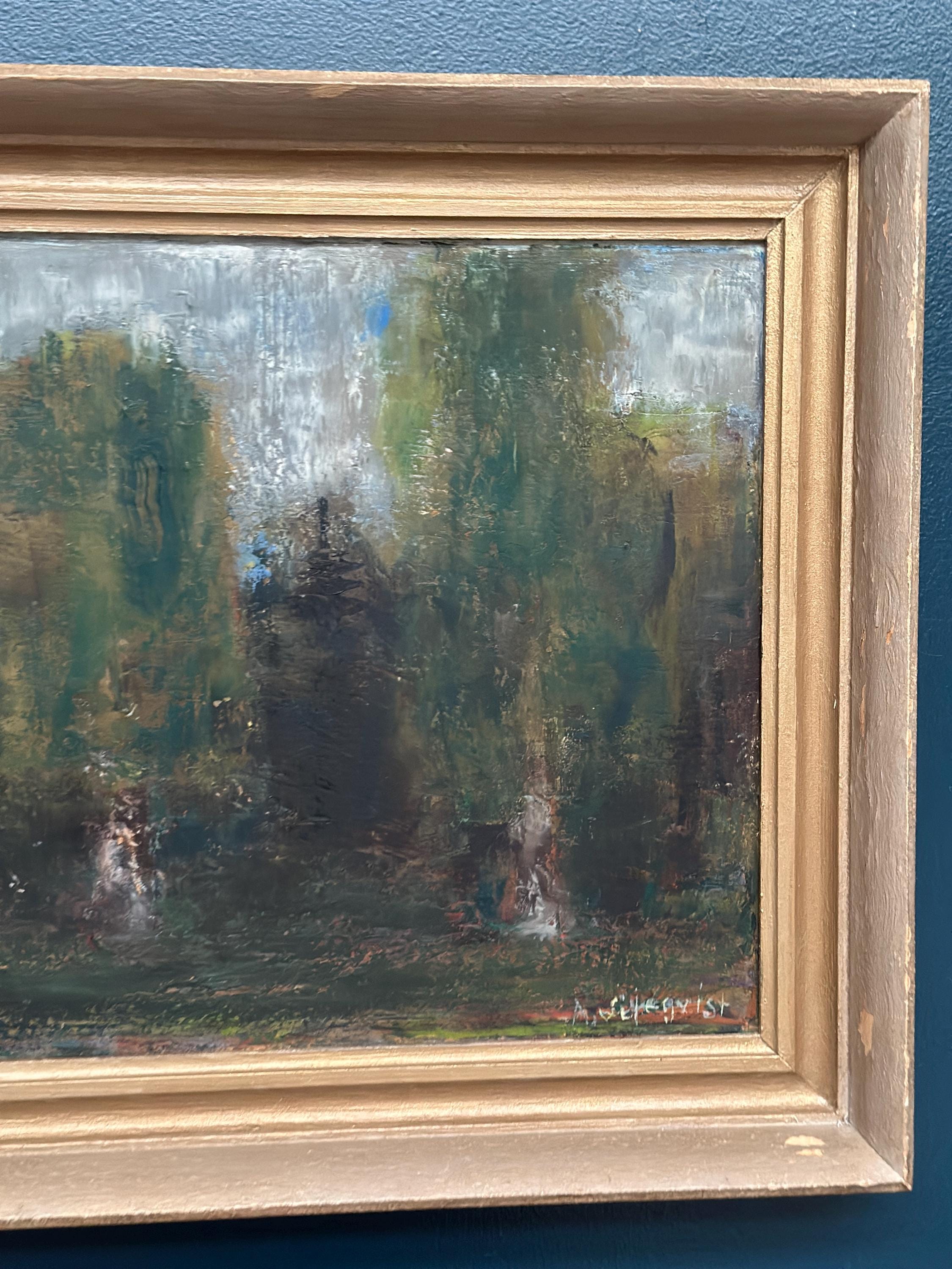 Original Swedish Oil on Panel – “Forest” by Anders Liljeqvist – Signed