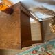 Vintage desk sled legs oak veneer