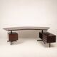 T96 Rosewood Boomerang Desk by Osvaldo Borsani for Tecno, First Edition, 1950