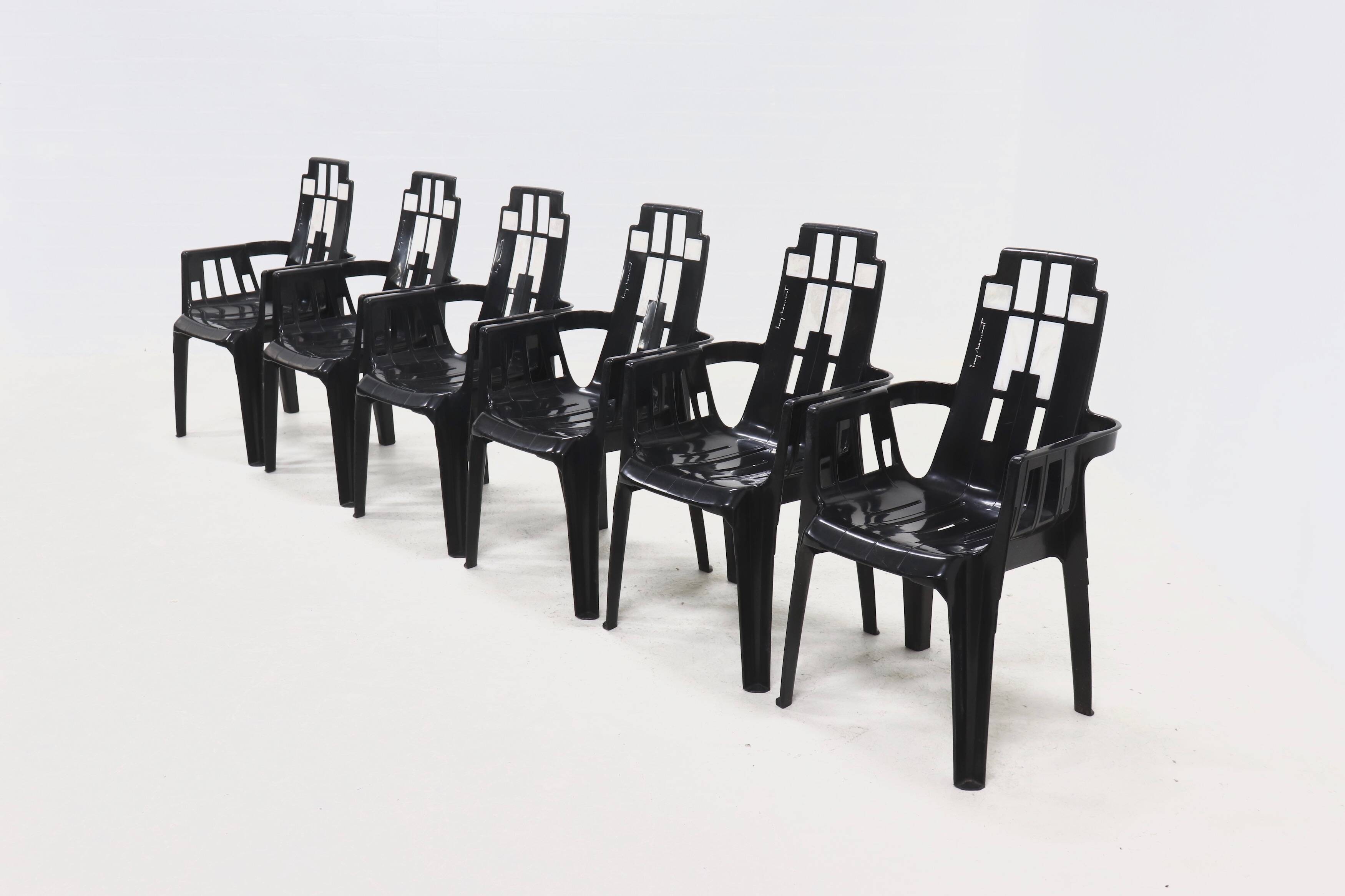 Set of 6 Boston Chairs by Pierre Paulin for Henry Massonnet France 1980s