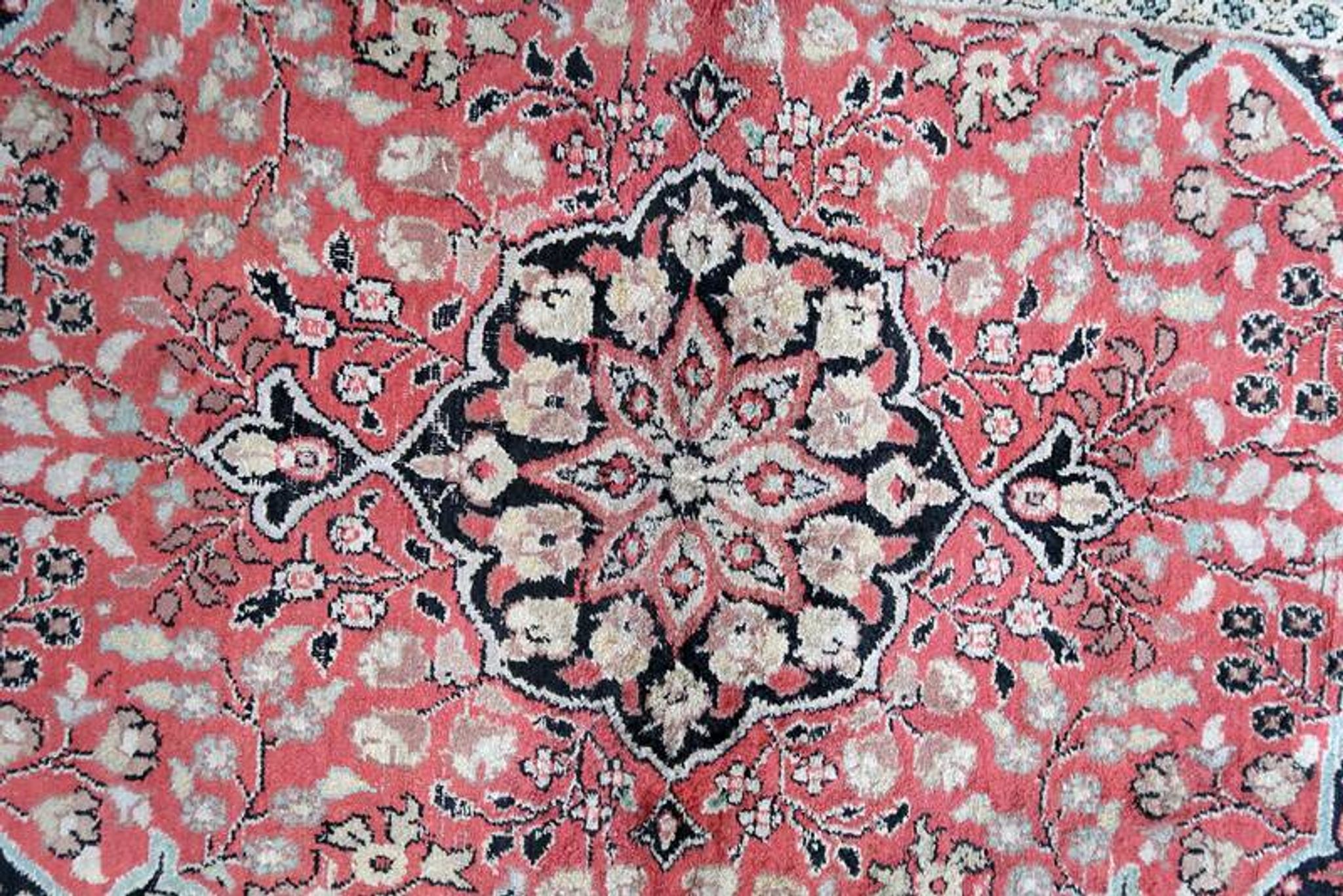 Tapis Tabriz Vintage Fait Main en Laine du Cachemire – 78 x 129 cm