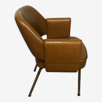 Armchair imitation leather Marc and Pierre Simon for Airborne 60s