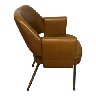 Armchair imitation leather Marc and Pierre Simon for Airborne 60s