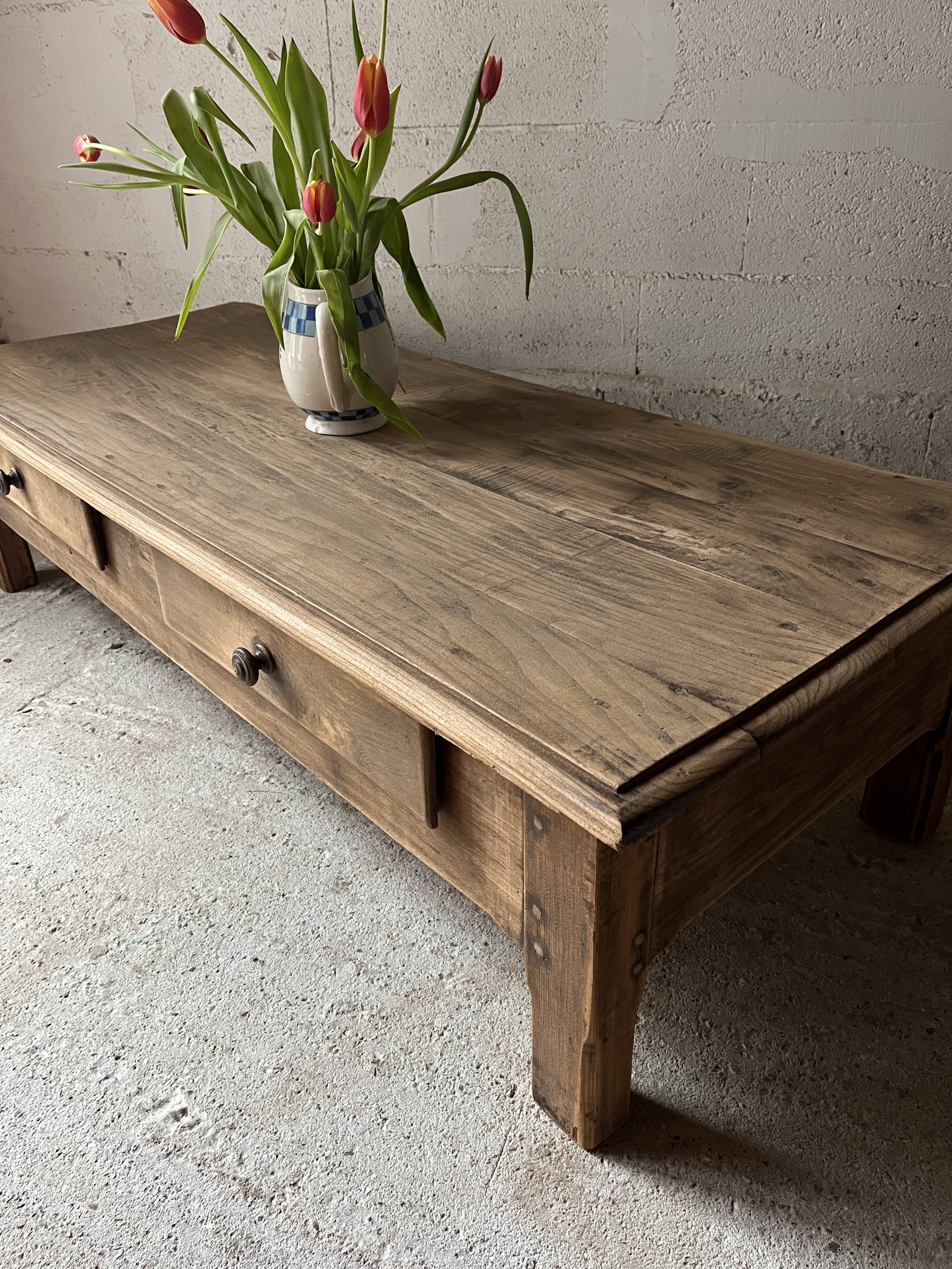Low farmhouse table