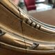 Old oval mirror with a pediment