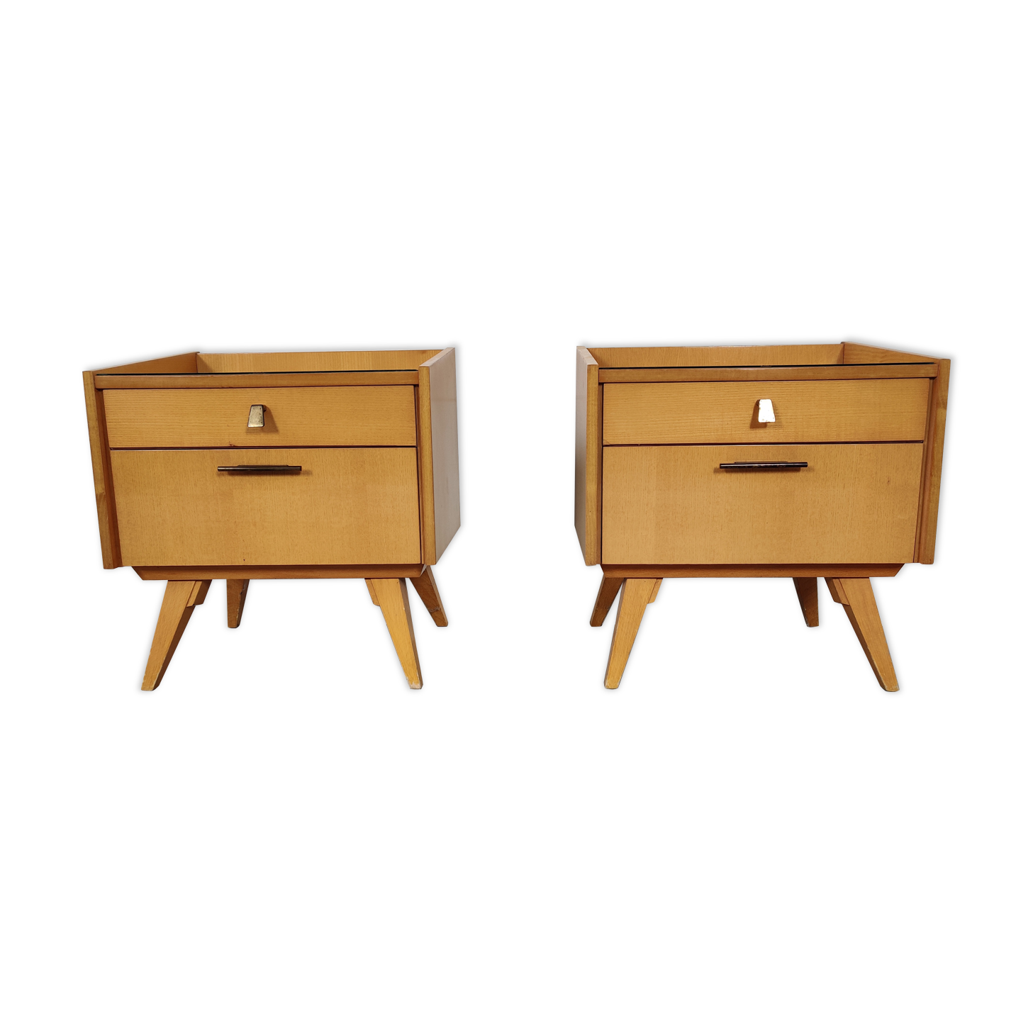 Pair of Scandinavian bedside tables, 50s/60s