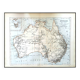 Australia, old map 1887 – Vintage geographical map.