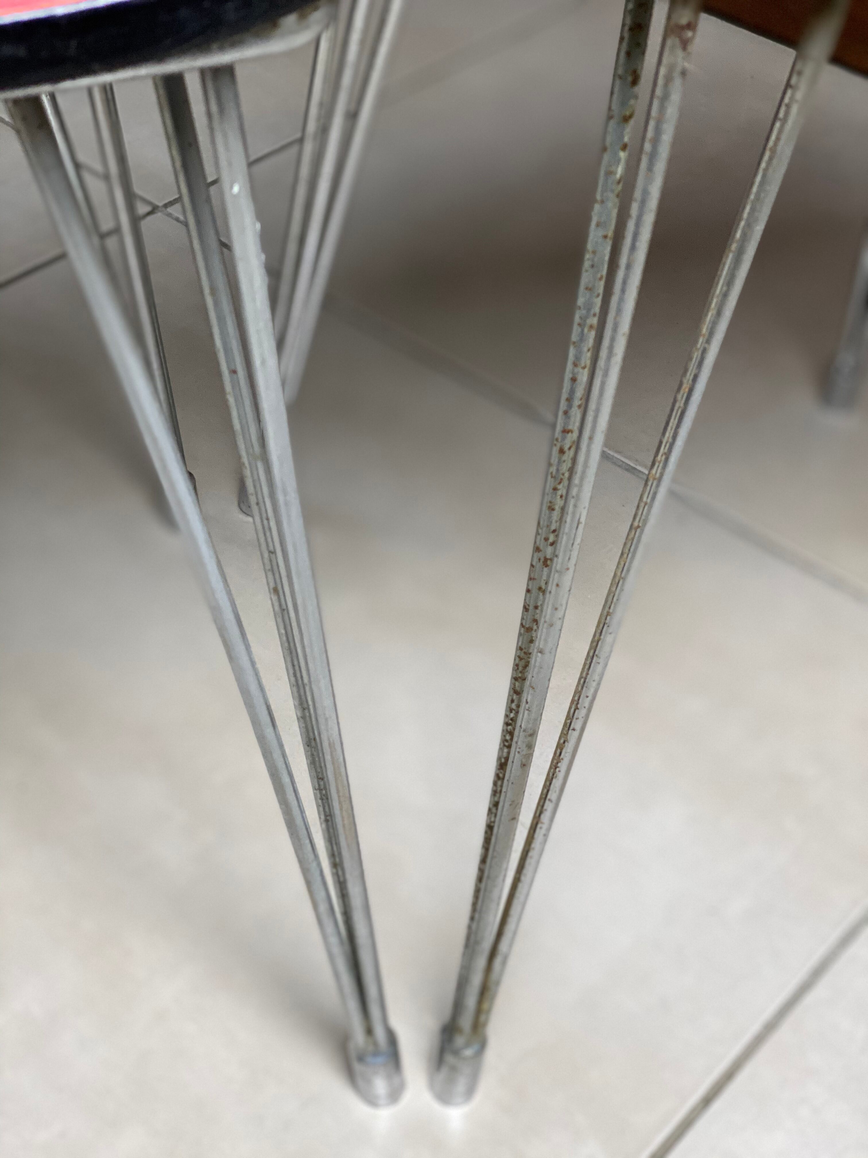 Pair of eiffel foot formica chairs