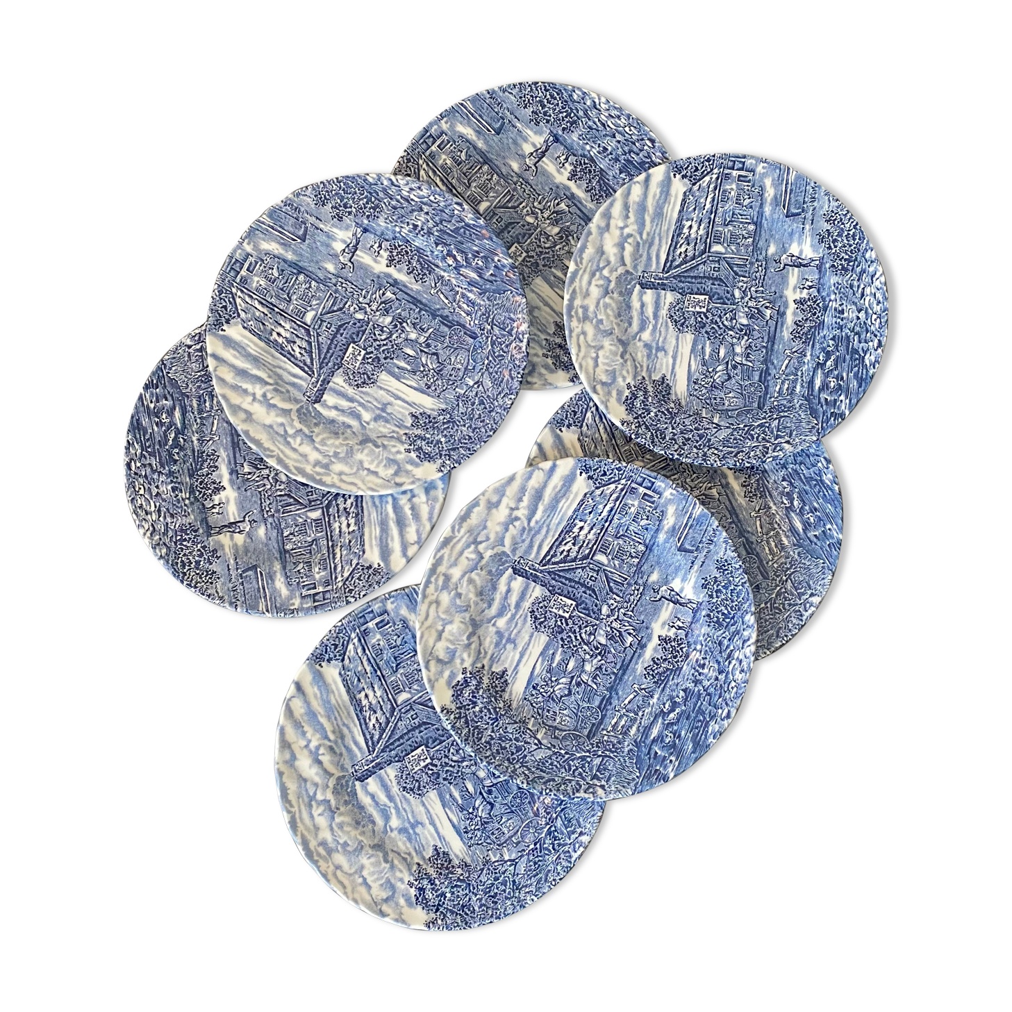 English dessert plates