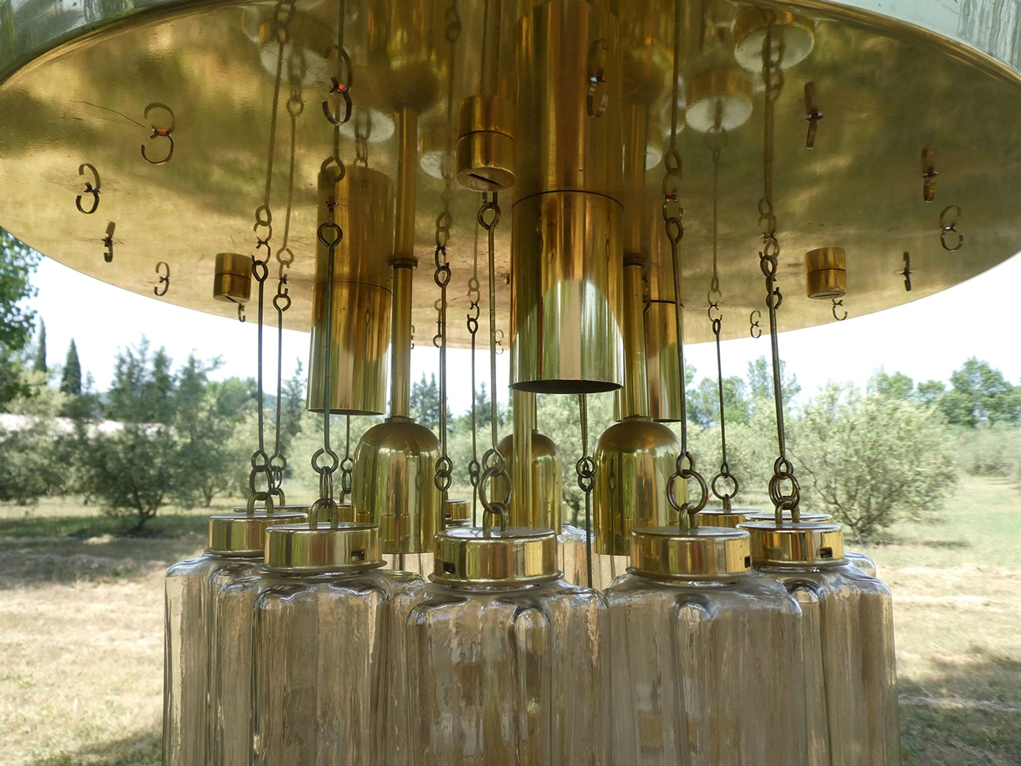 Design chandelier by Glashütte Limburg from 1960
