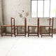 Lot de 4 chaises cannées années 50