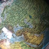 Wooden earth globe 70