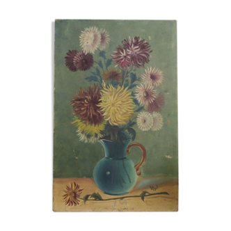 Old paintings of dahlias