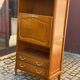 Secrétaire art nouveau Louis XV bois massif chêne moyen satin