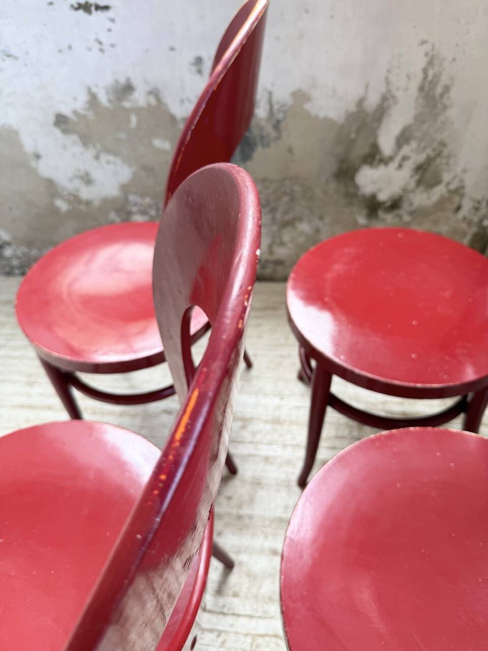 Set of 6 Baumann bistro chairs, Mouette model