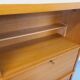 Vintage oak wood secretary bookcase storage furniture
