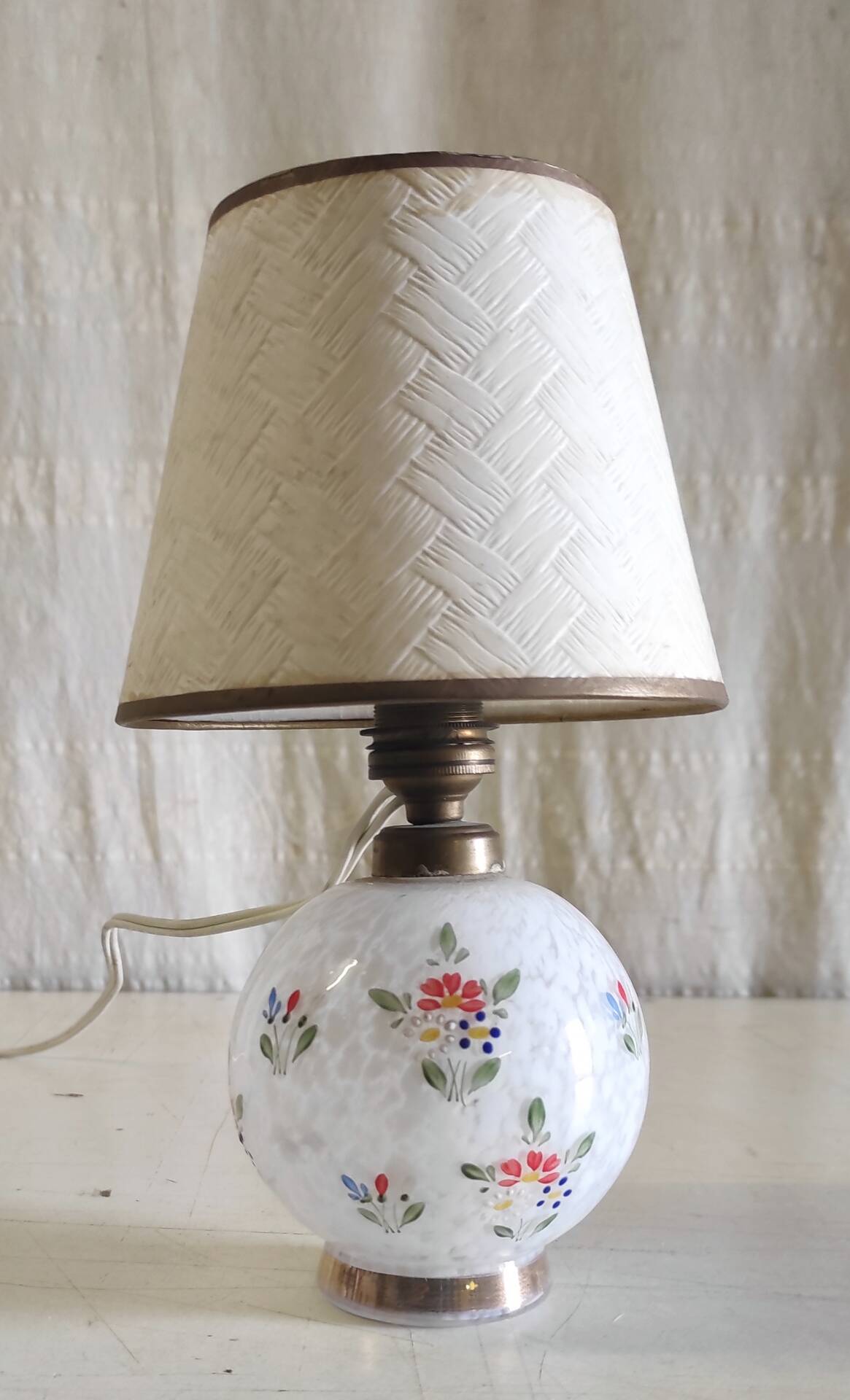 Lampe à poser en verre de Clichy - mid. XXeme