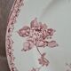 Round vintage plate Sarreguemines Fontanges red – Old ironstone