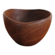 Scandinavian midcentury wood bowl centerpiece 1960s