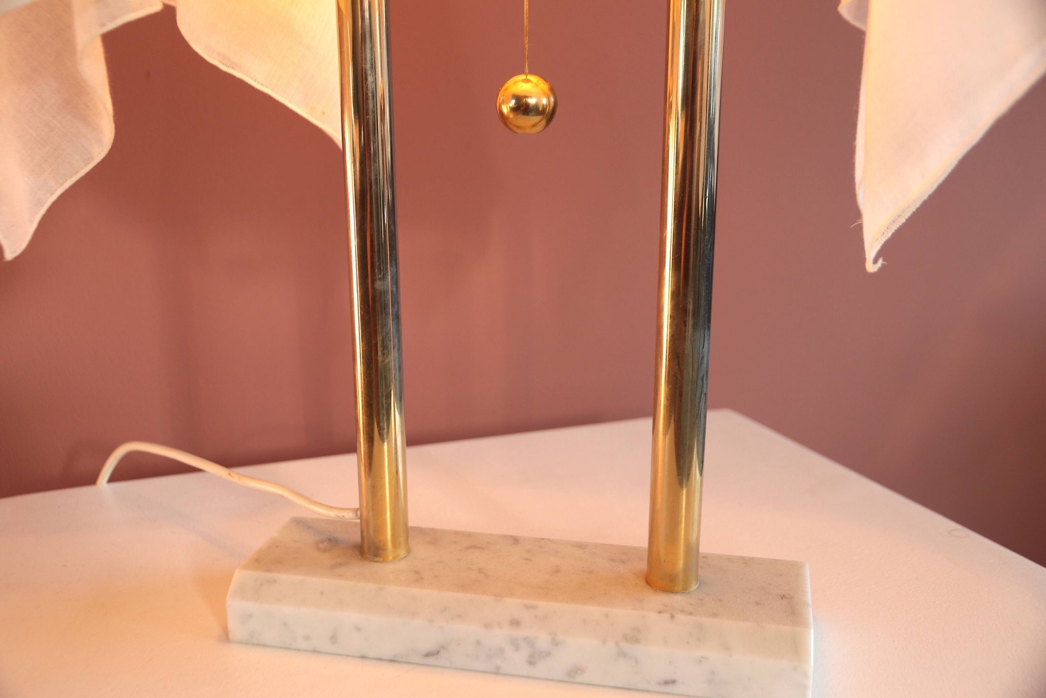 Nefer 2 Table Lamp by Kazuhide Takahama for Sirrah in Golden Metal