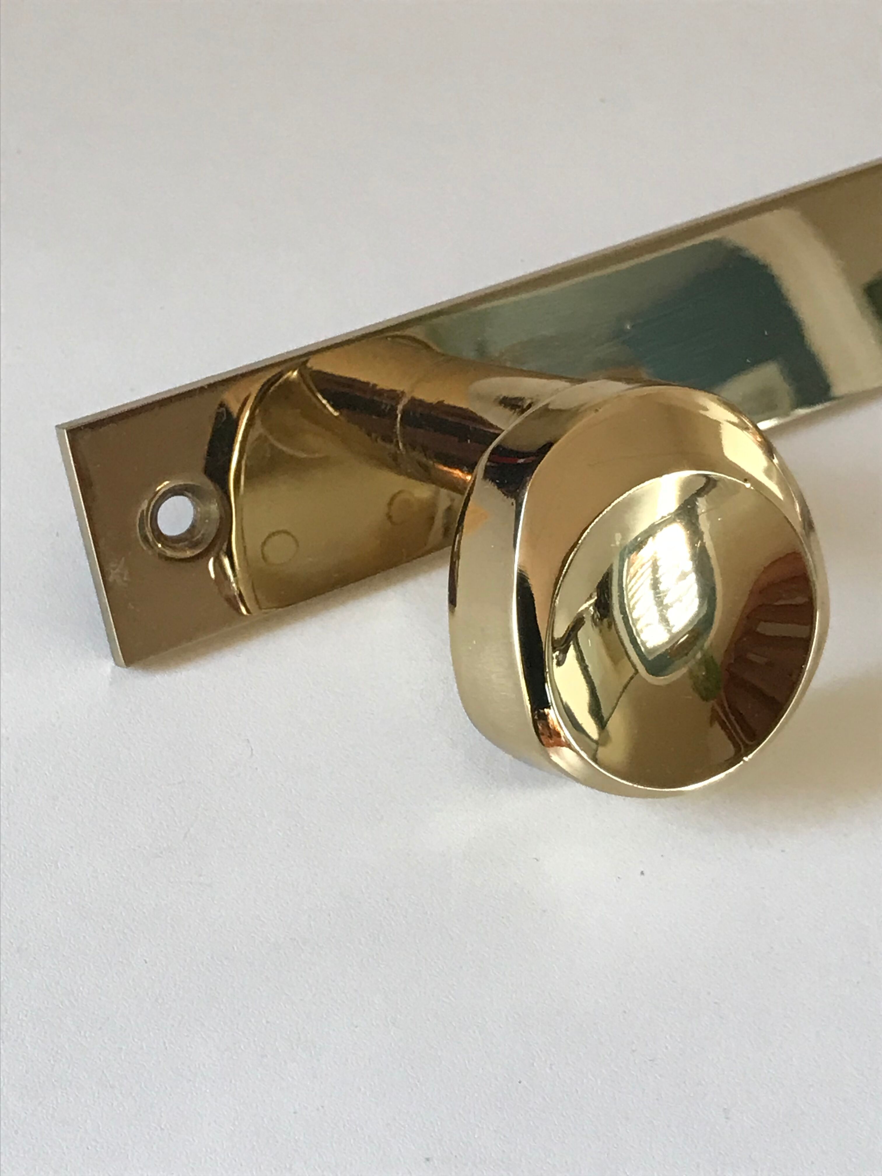 Coat rack 3 hooks vintage brass years 70 s