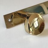 Coat rack 3 hooks vintage brass years 70 s