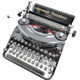 Machine à écrire Underwood Noiseless 77 portable noire de 1938 révisée ruban neuf