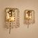 Set of 2 Hollywood Regency Murano glass wall lamps, 1970s