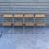"Plia" caned chairs by Giancarlo Piretti