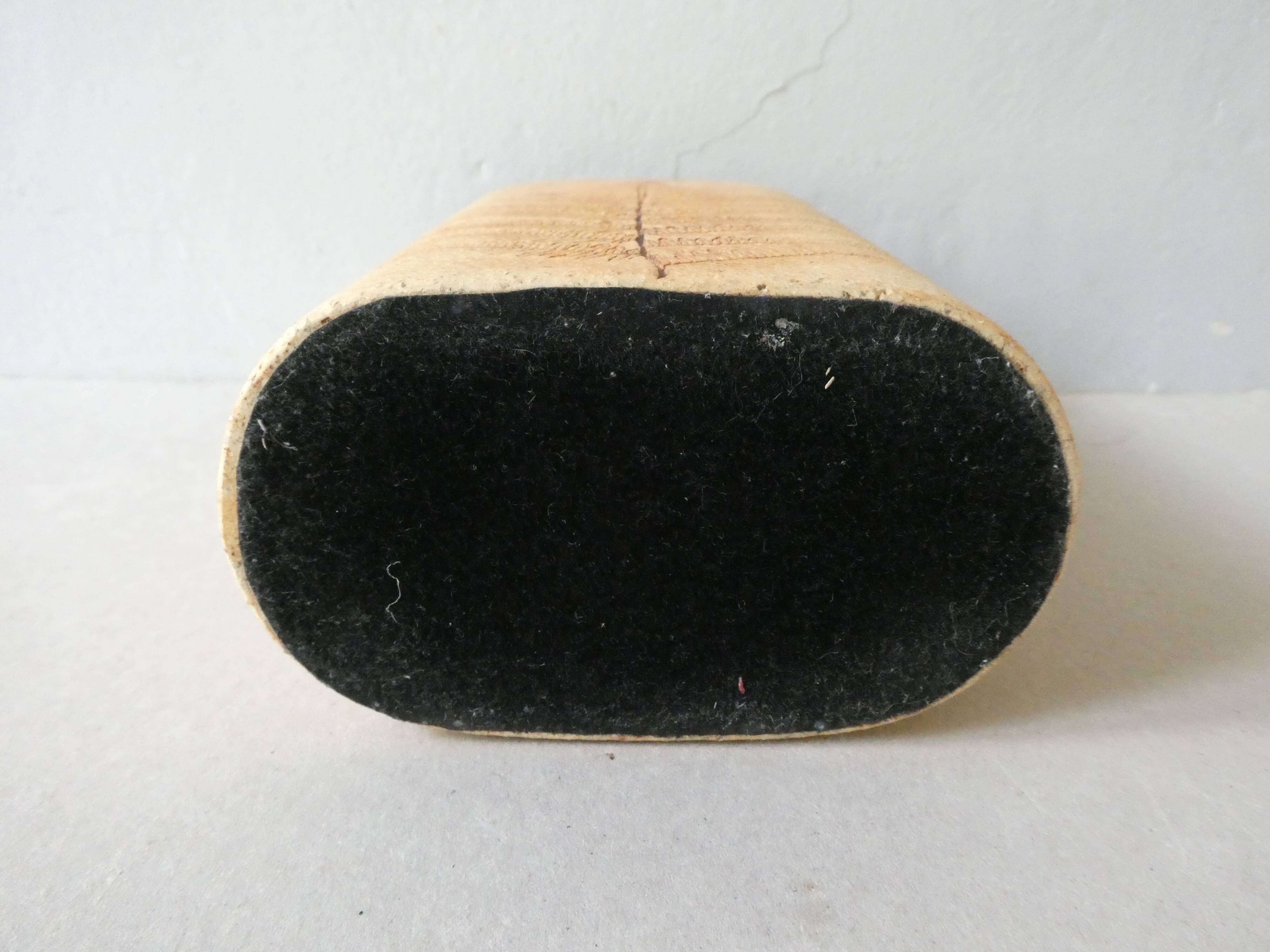 Ceramic vase decorated herbarium by Raymonde Leduc, Vallauris