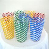 Series of 8 orangeade glasses