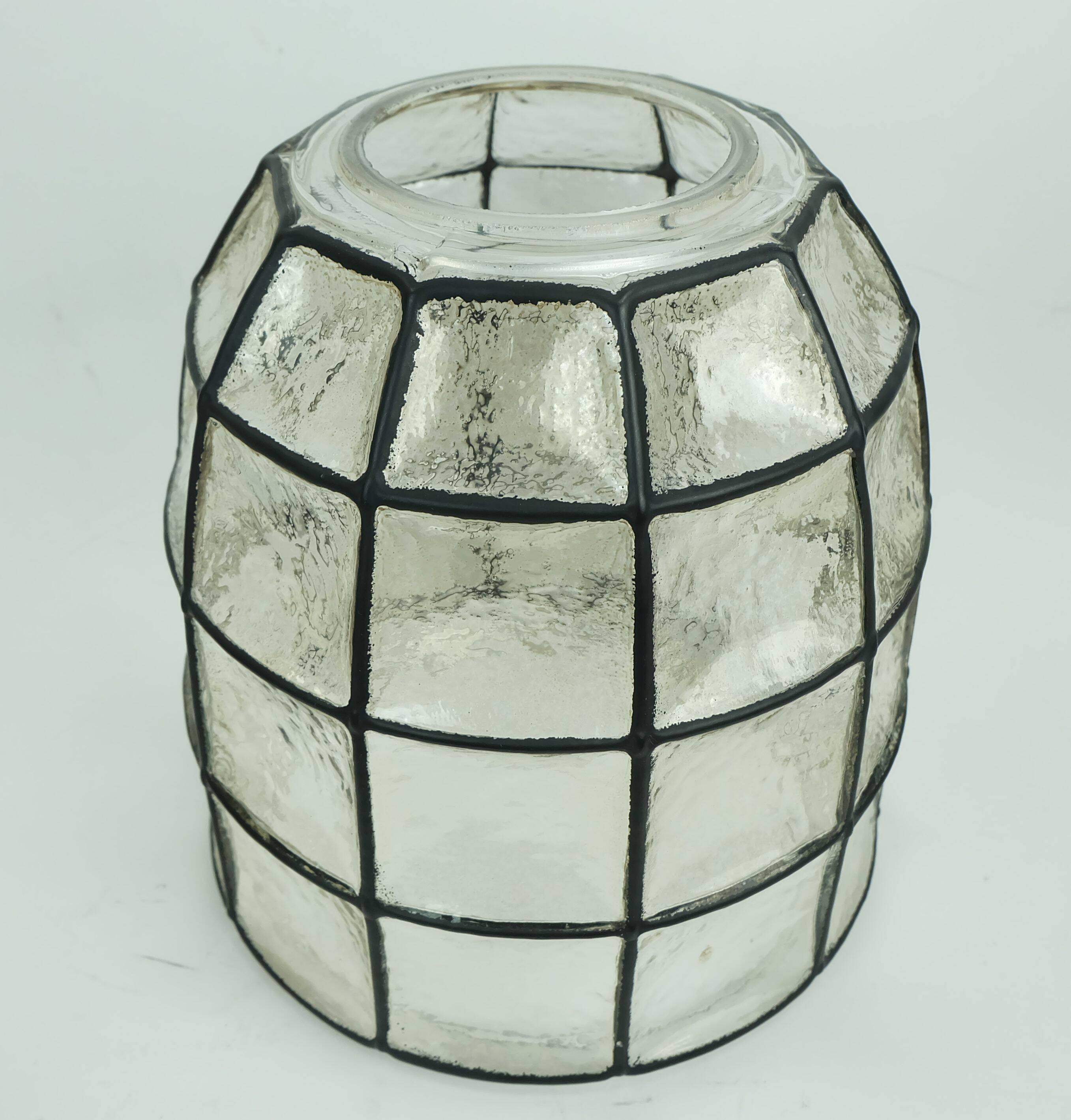 glashuette limburg hanging LAMP 1960's 70's glass pendant light model 4184