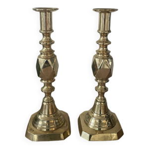 Paire d'anciens bougeoirs