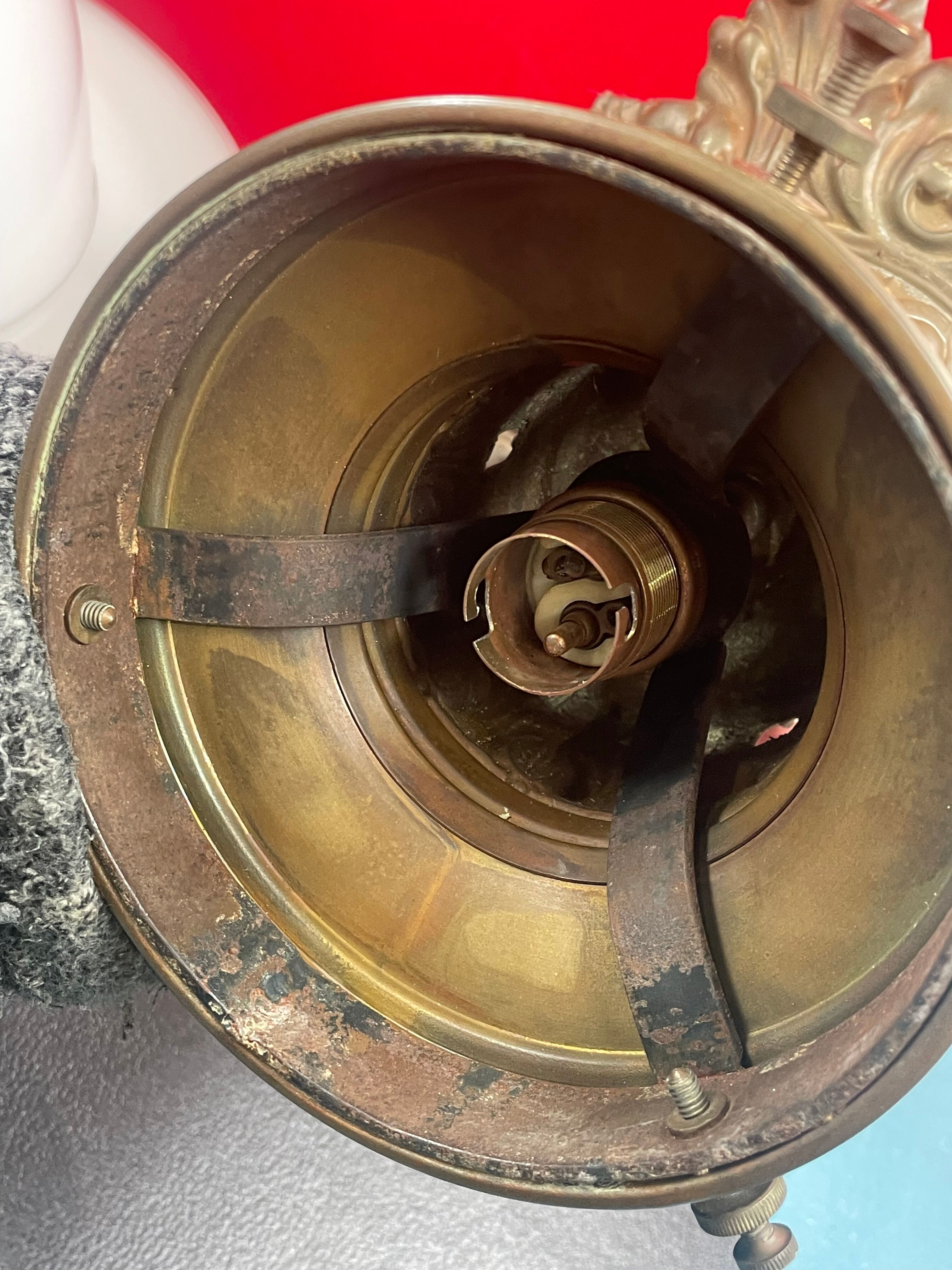 Chandelier Old Art Deco Ceiling Lamp Vintage Lamp Opaline circa 1930