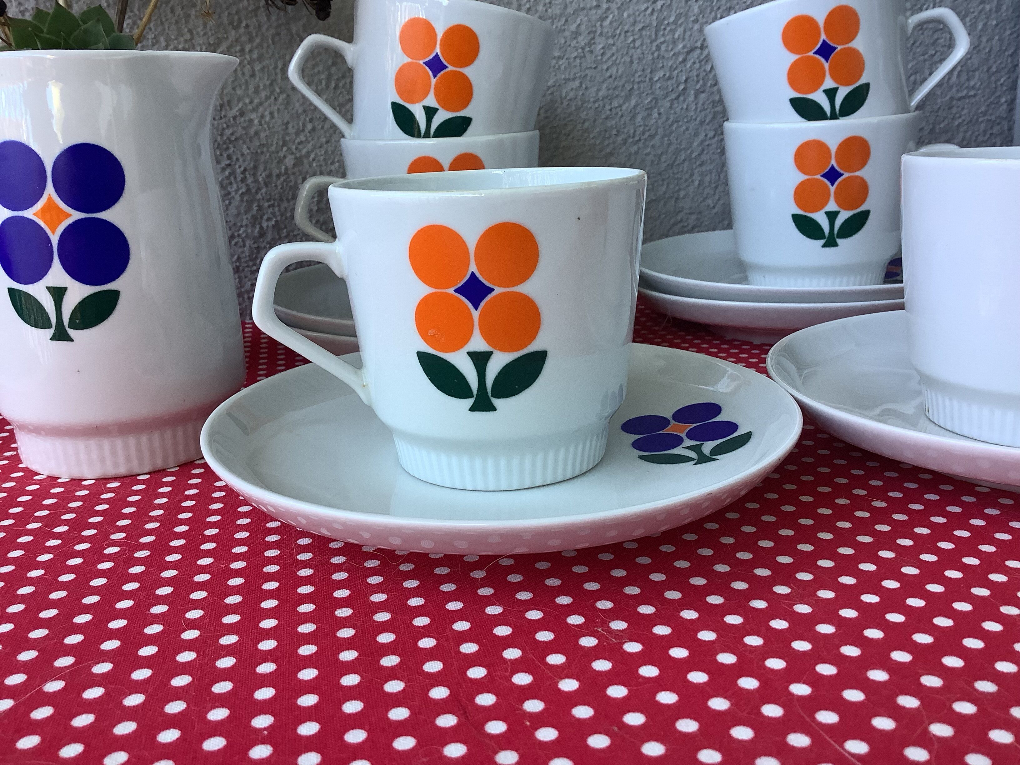 Colditz seventies porcelain cups