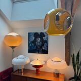 Yellow UFO Space Age suspension attributed to Luigi Colani, 1970s.