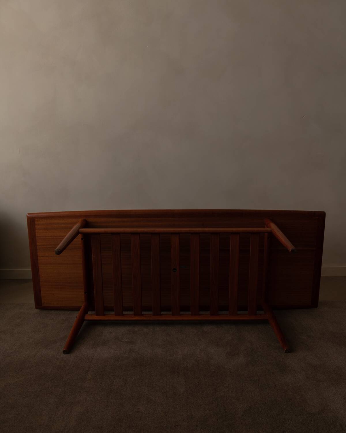 Danish Teak Coffee Table with Slatted Shelf, Grete Jalk 1960s